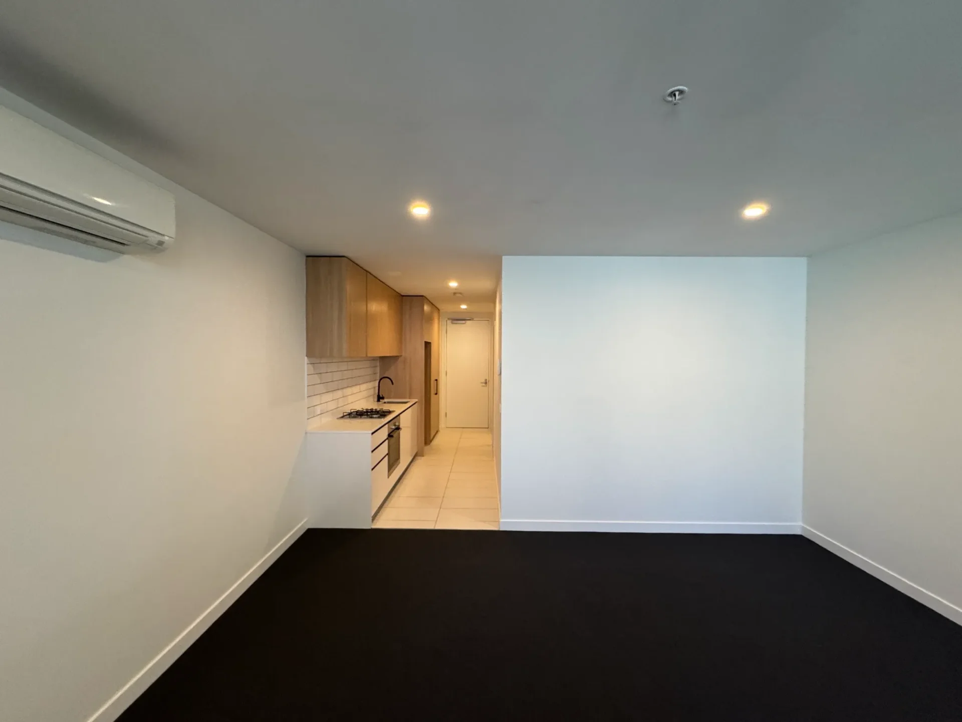 Modern apartment interior with timber flooring