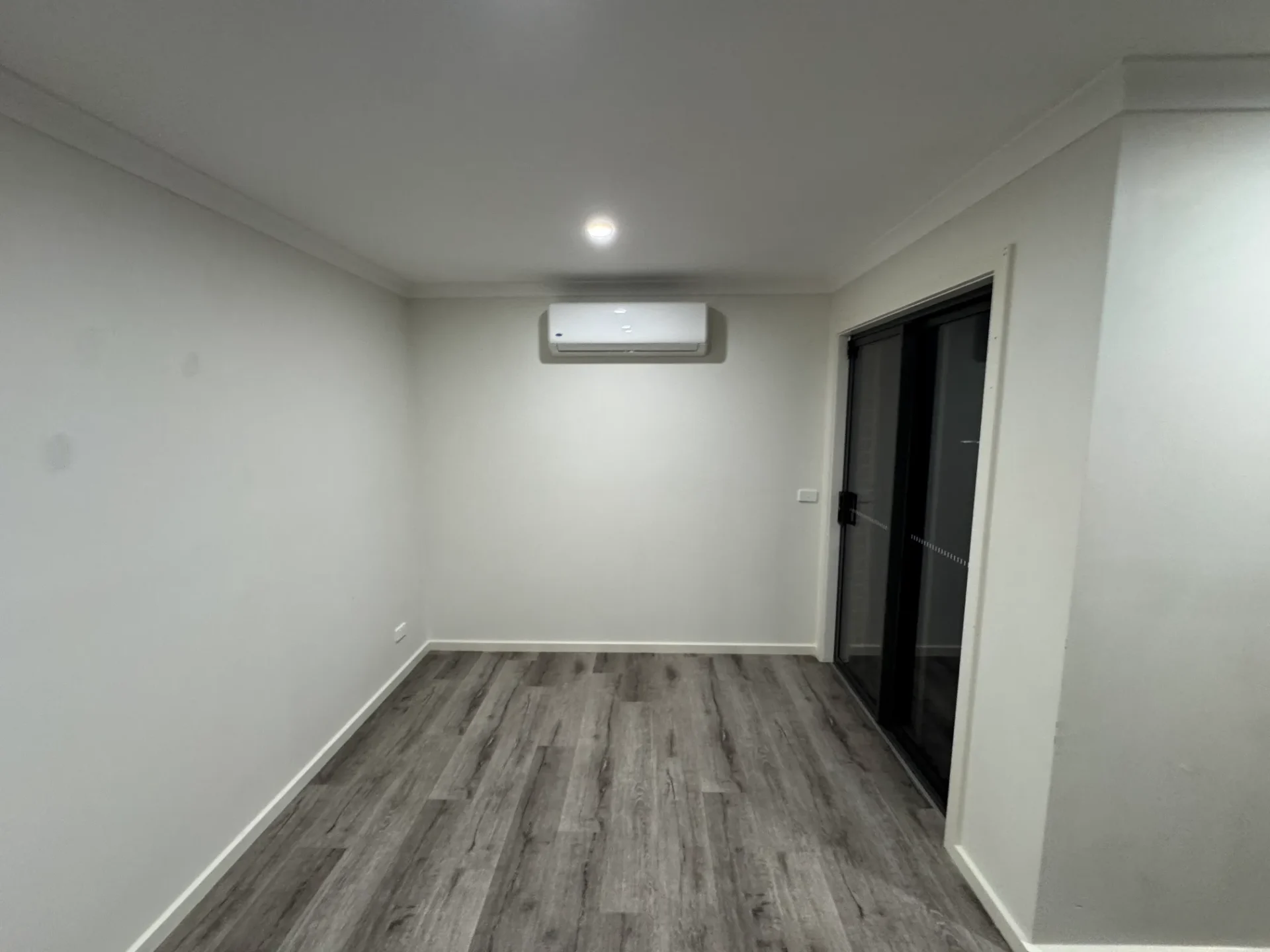 Bedroom renovation with air conditioning installation