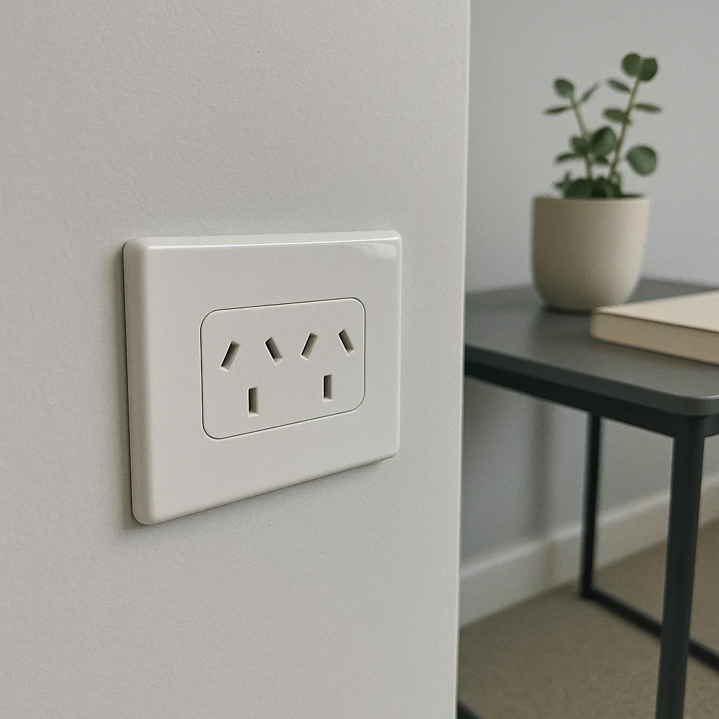 Licensed electrician performing electrical installation and safety testing