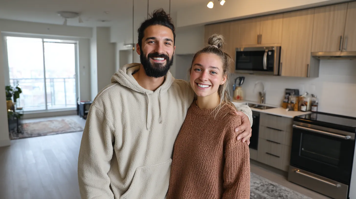 Happy tenants in freshly maintained apartment