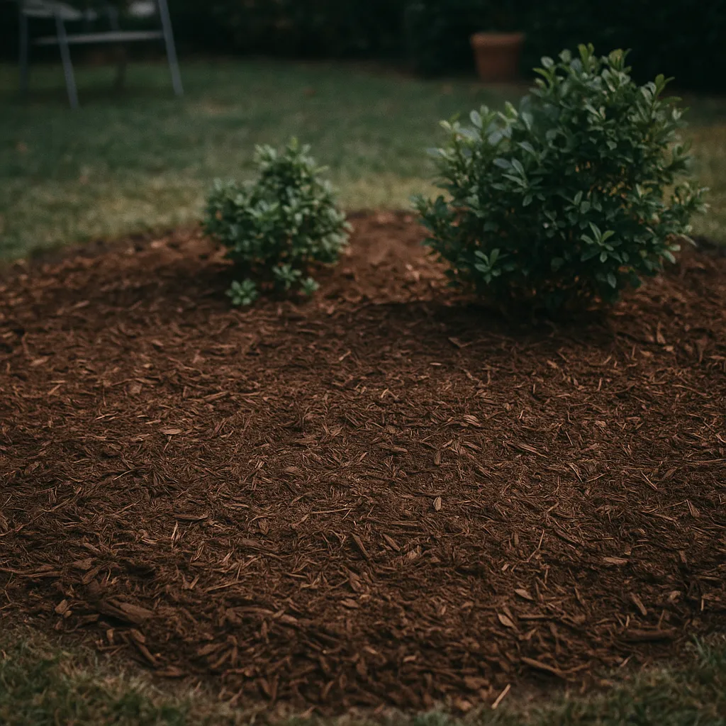 Garden mulching and tidy-up service improving soil health and appearance