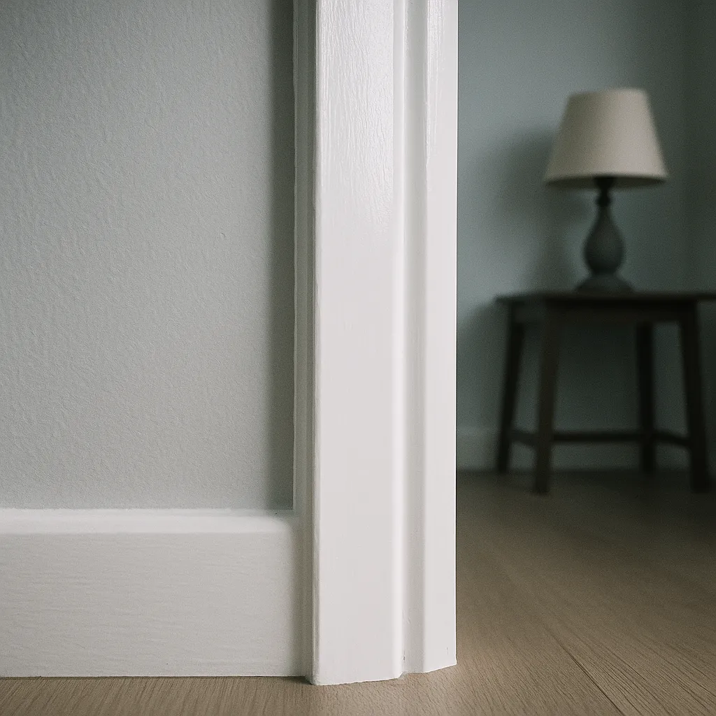 Professional painter performing interior wall painting and touch-up work
