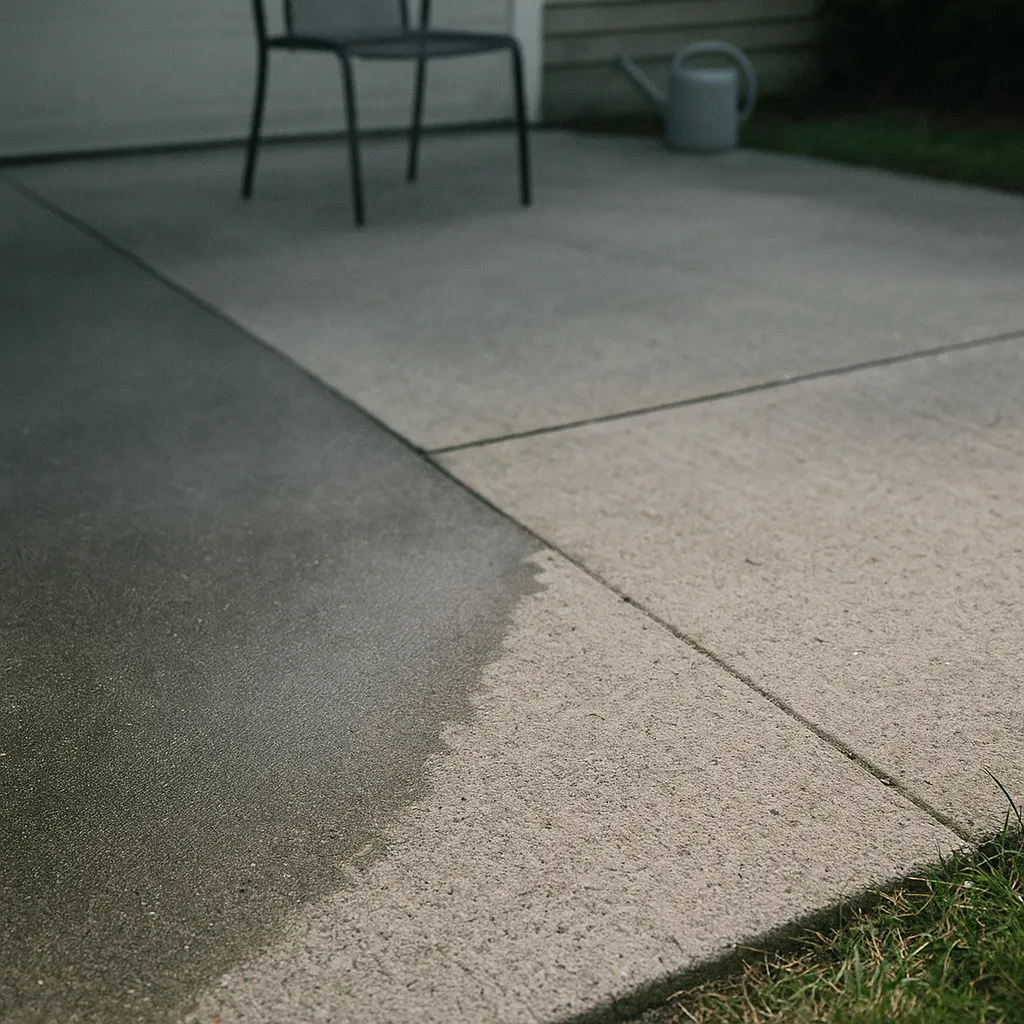 High-pressure washing service for driveways, walls, and exterior surfaces